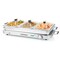Silver 8 Quart Electric Warming Tray with Temperature Control and Stainless Steel Serving Trays